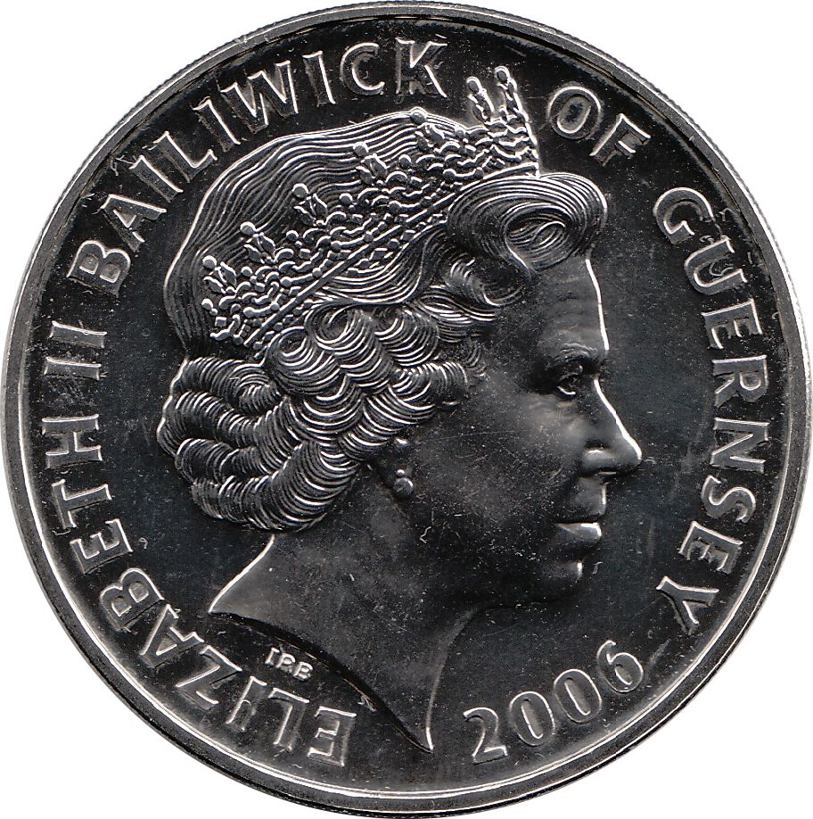 Guernsey 5 Pounds - Elizabeth II 80th Birthday obverse