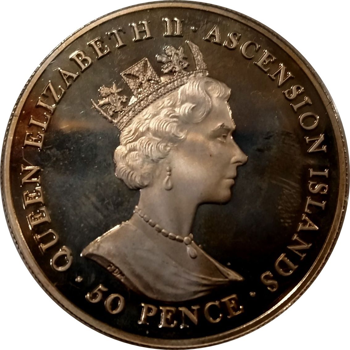 Ascension Island 50 Pence - Elizabeth II 80th Birthday obverse