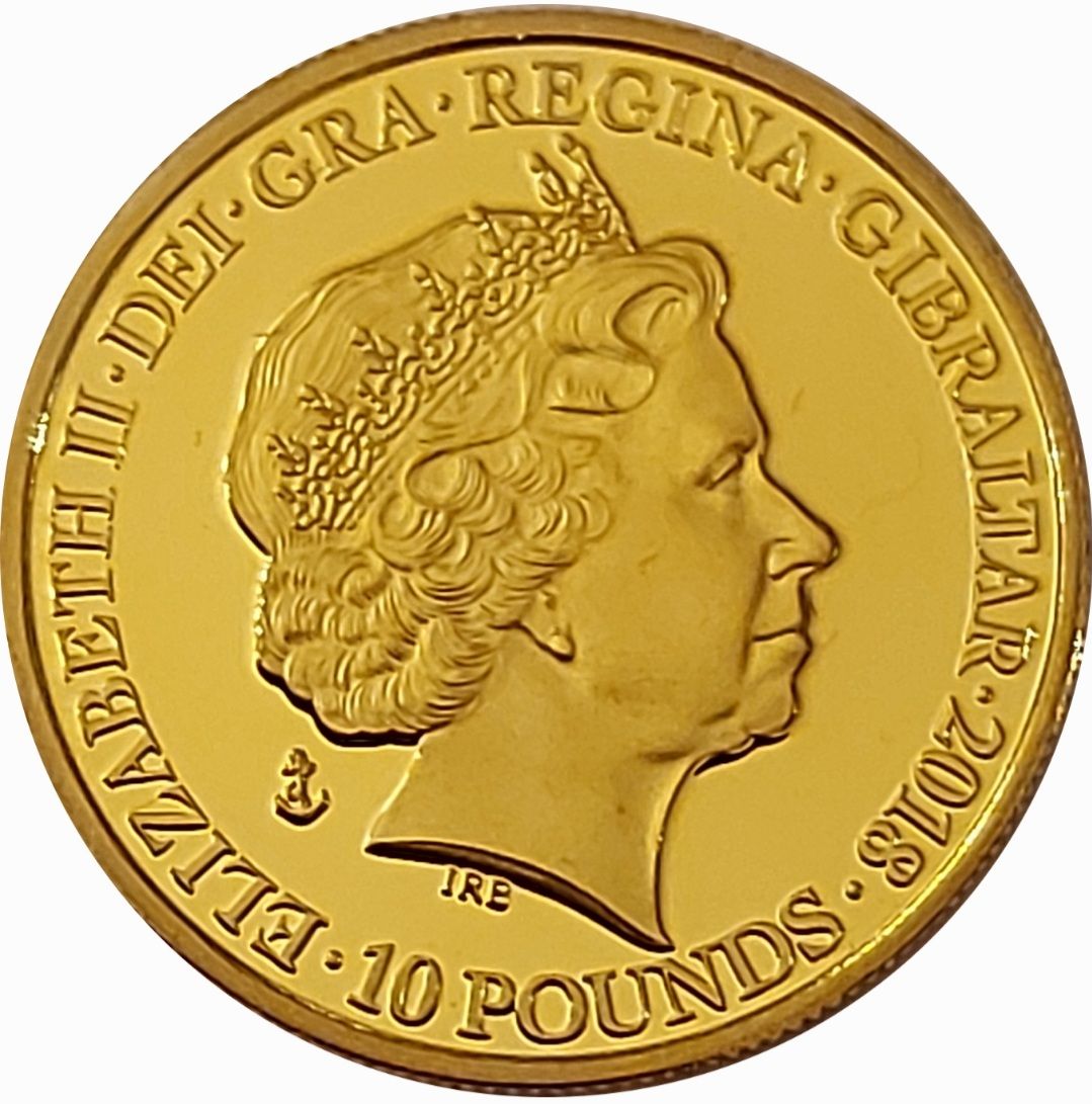 Gibraltar 10 Pounds - Elizabeth II Krigsseilerne obverse