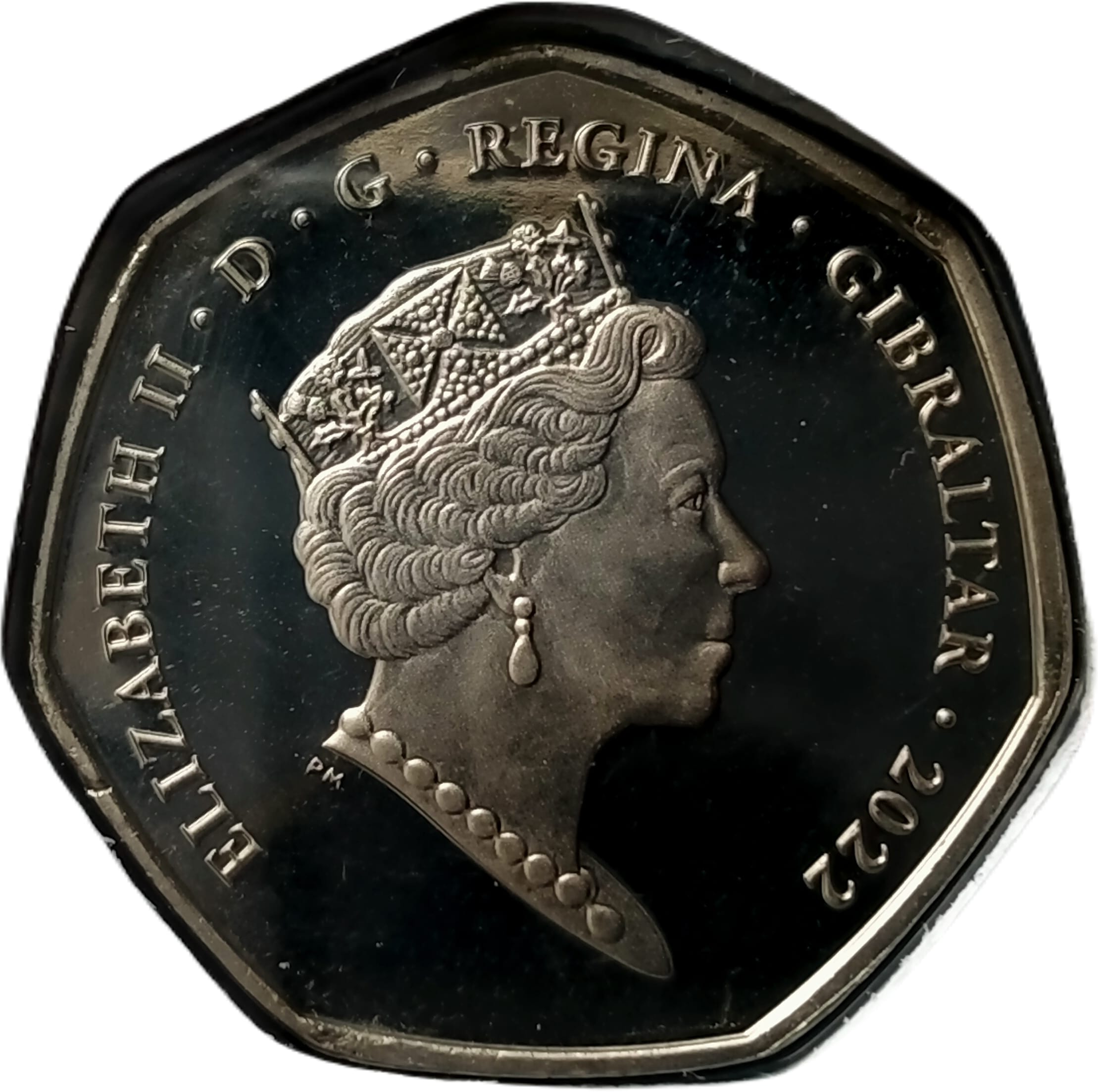 Gibraltar 50 Pence - Elizabeth II Billionaire Boy obverse