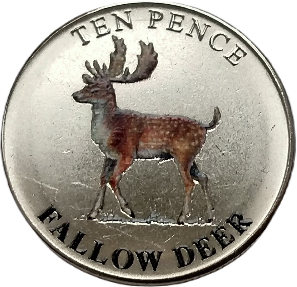 Guernsey 10 Pence - Elizabeth II Fallow Deer reverse