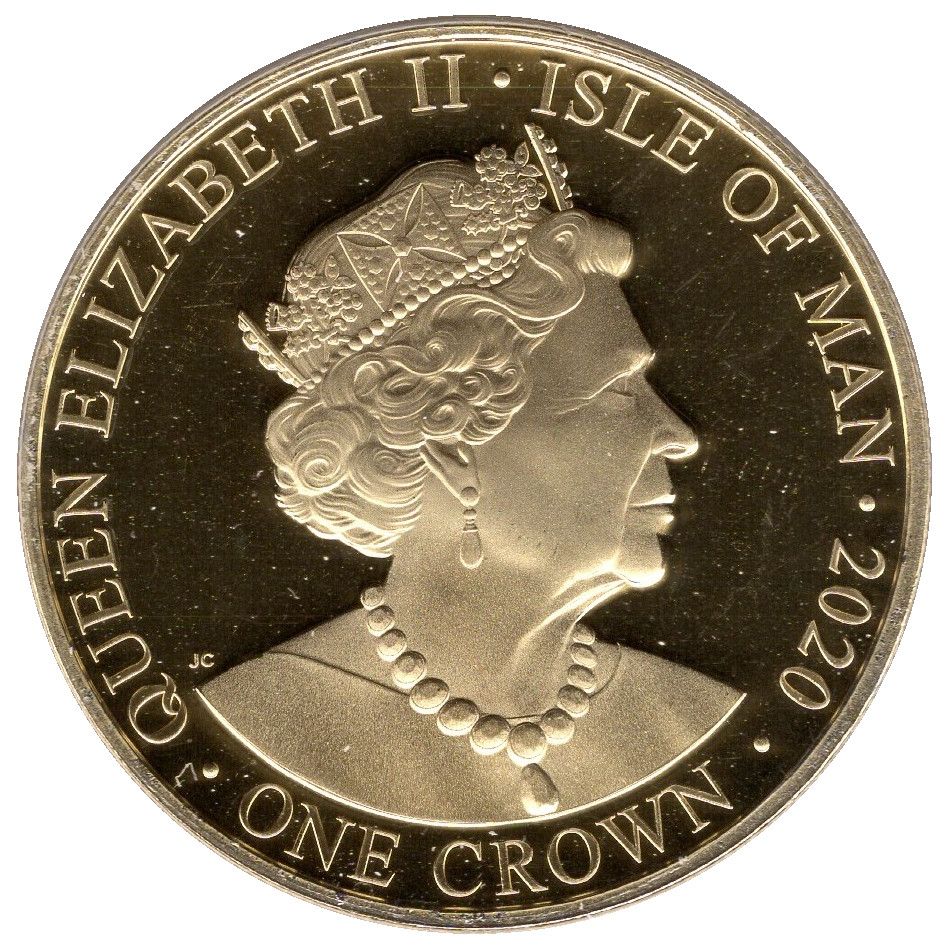 Isle of Man 1 Crown - Elizabeth II RAF - Swordfish obverse