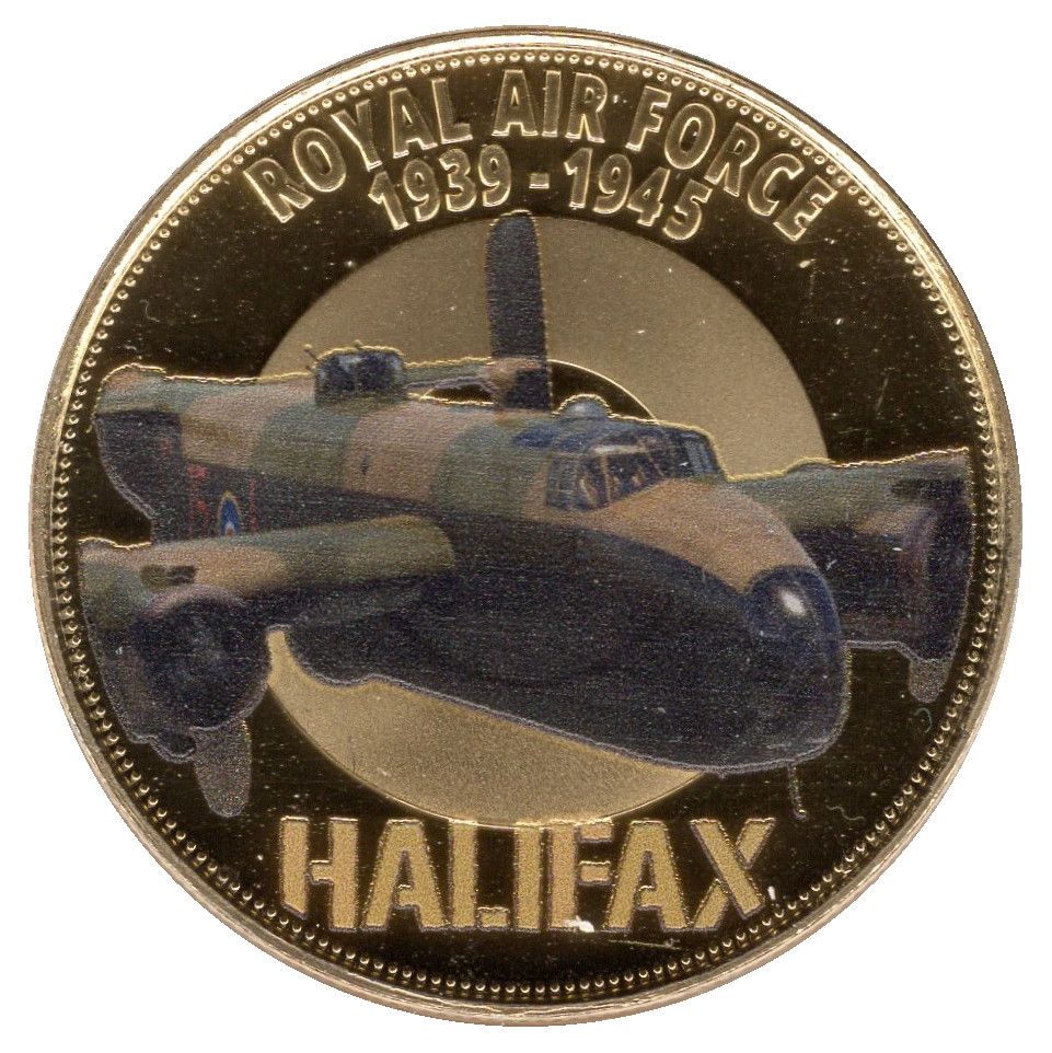 Isle of Man 1 Crown - Elizabeth II RAF - Halifax