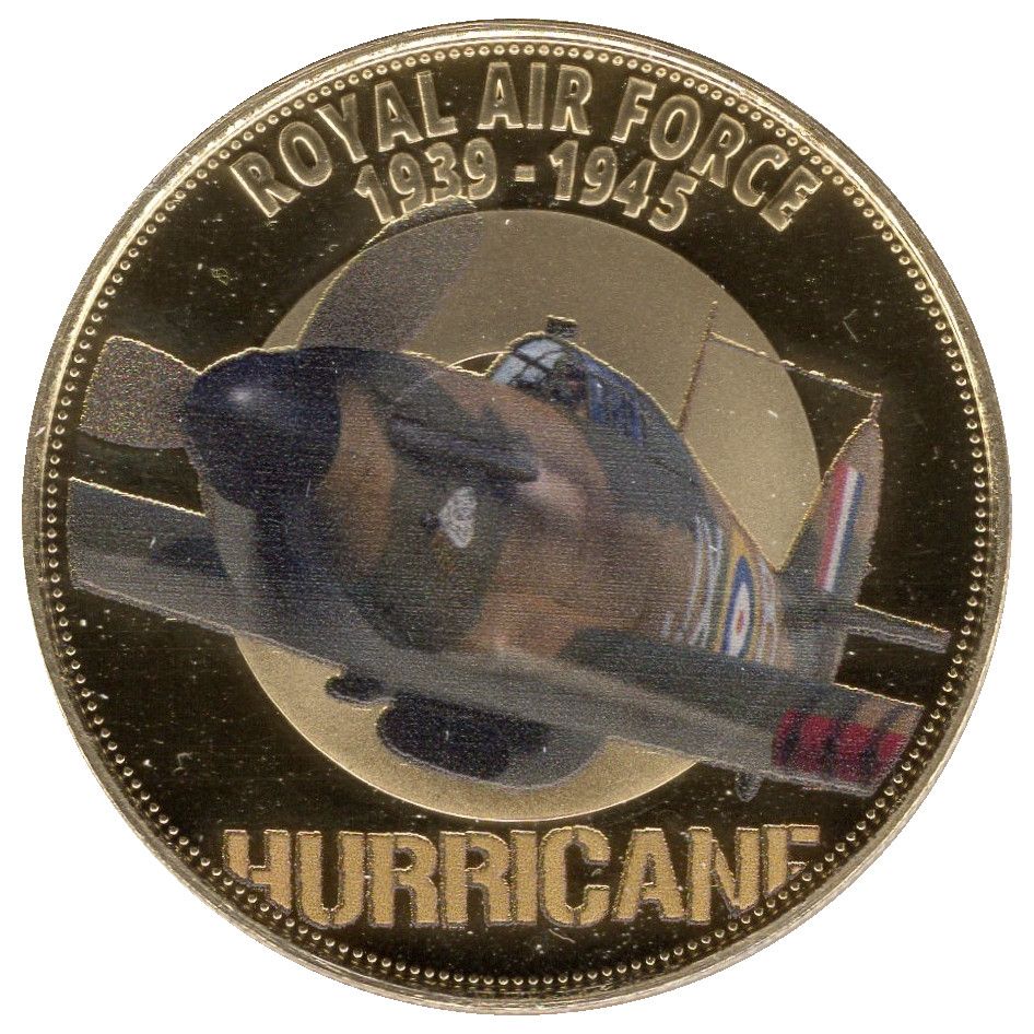 Isle of Man 1 Crown - Elizabeth II RAF - Hurricane