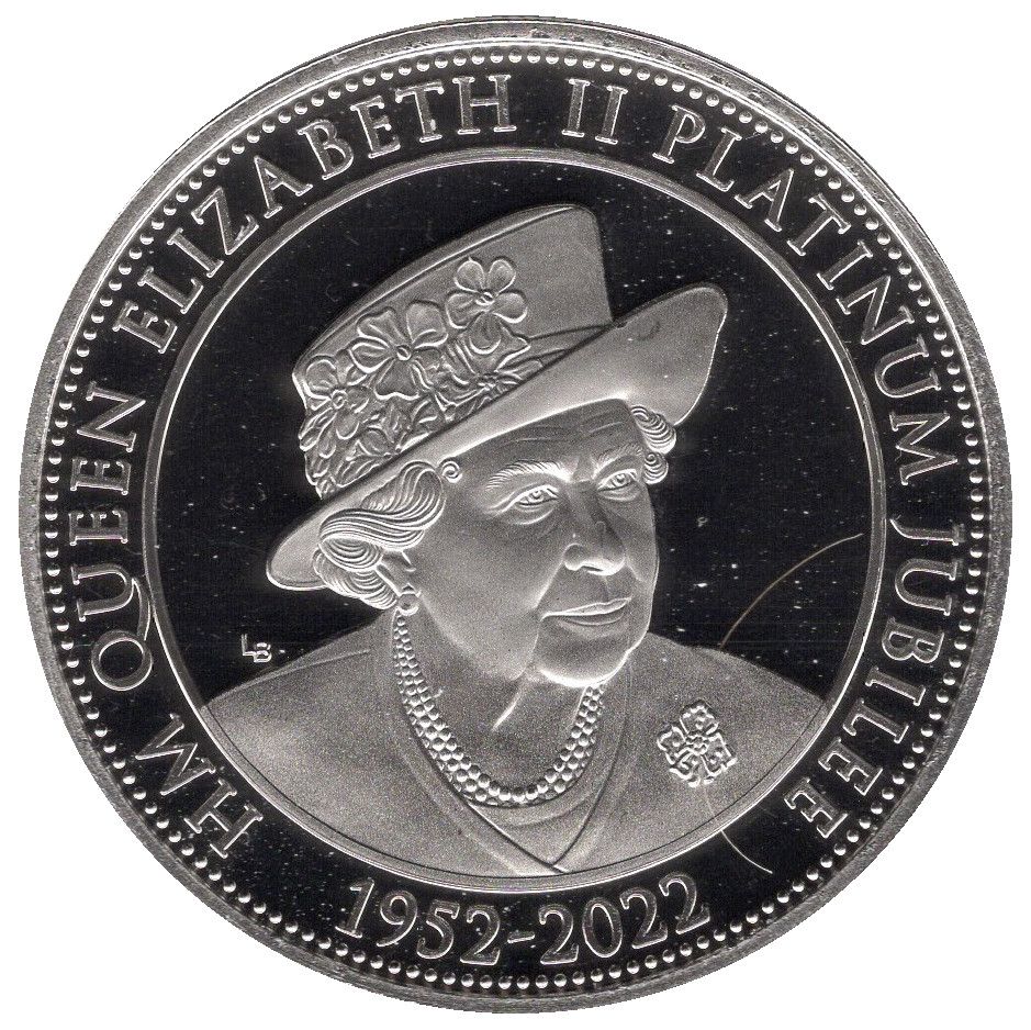 Isle of Man 5 Pounds - Elizabeth II Platinum Jubilee