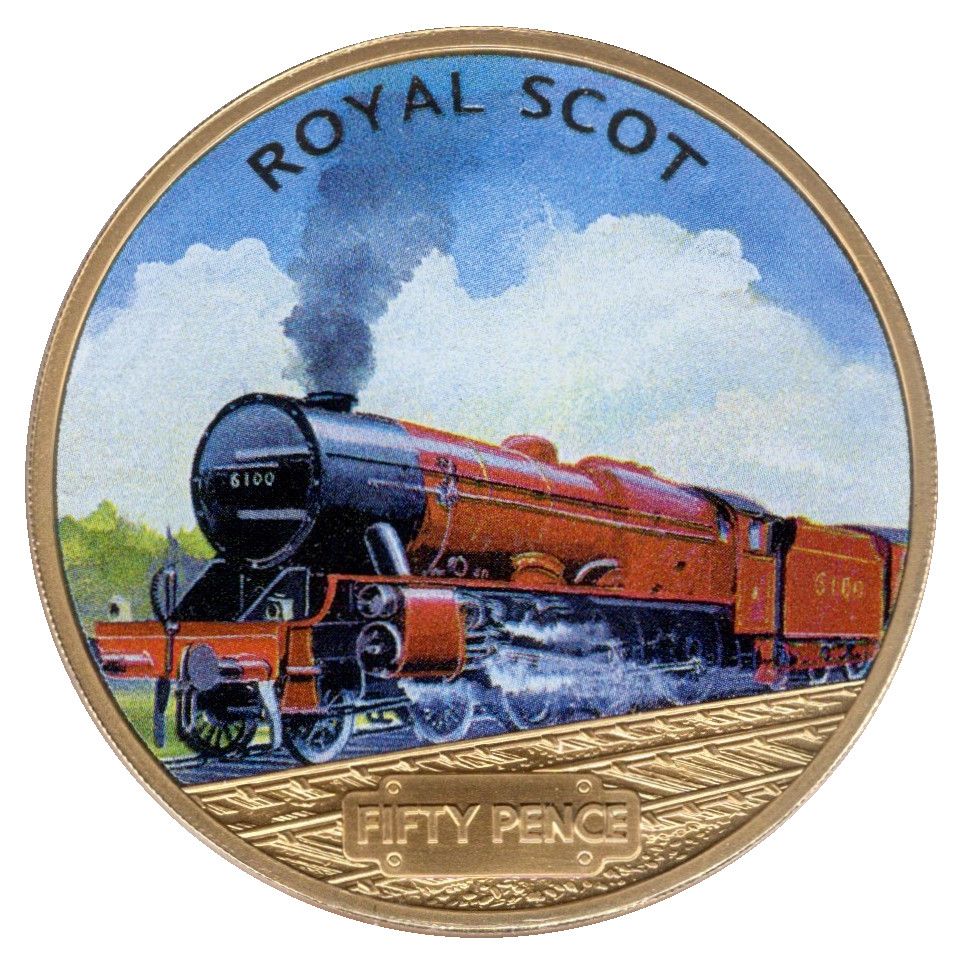 Guernsey 50 Pence - Elizabeth II Royal Scot reverse