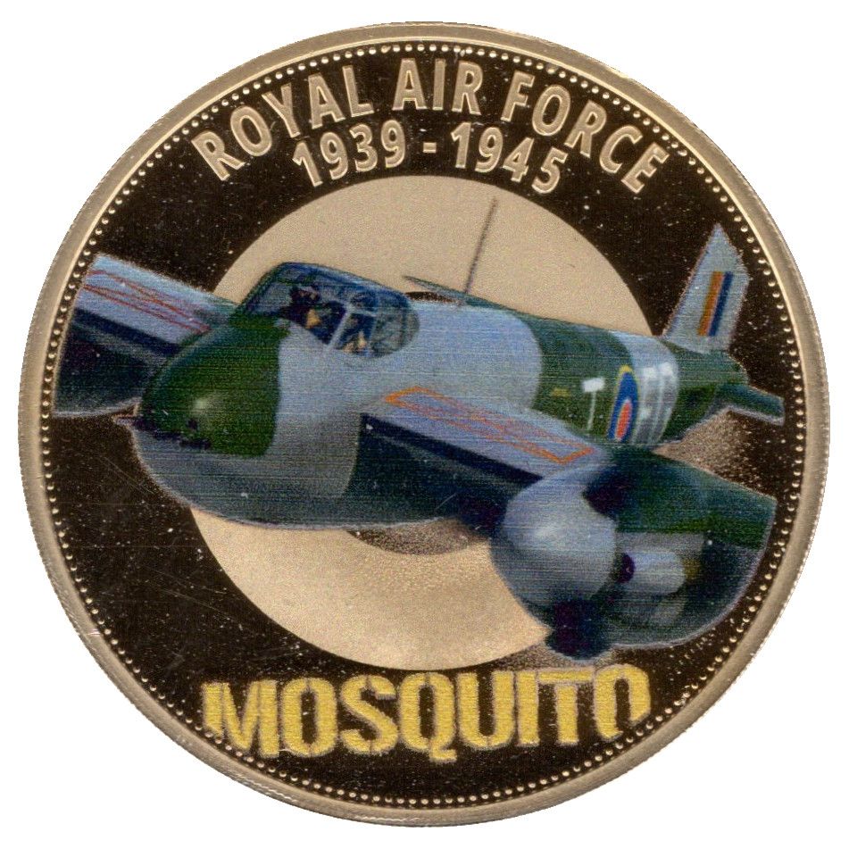 Guernsey 50 Pence - Elizabeth II RAF - Mosquito reverse