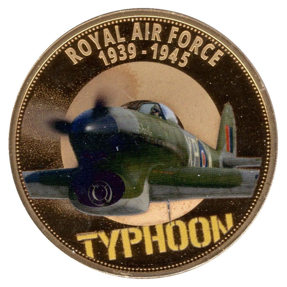 Guernsey 50 Pence - Elizabeth II RAF - Typhoon reverse