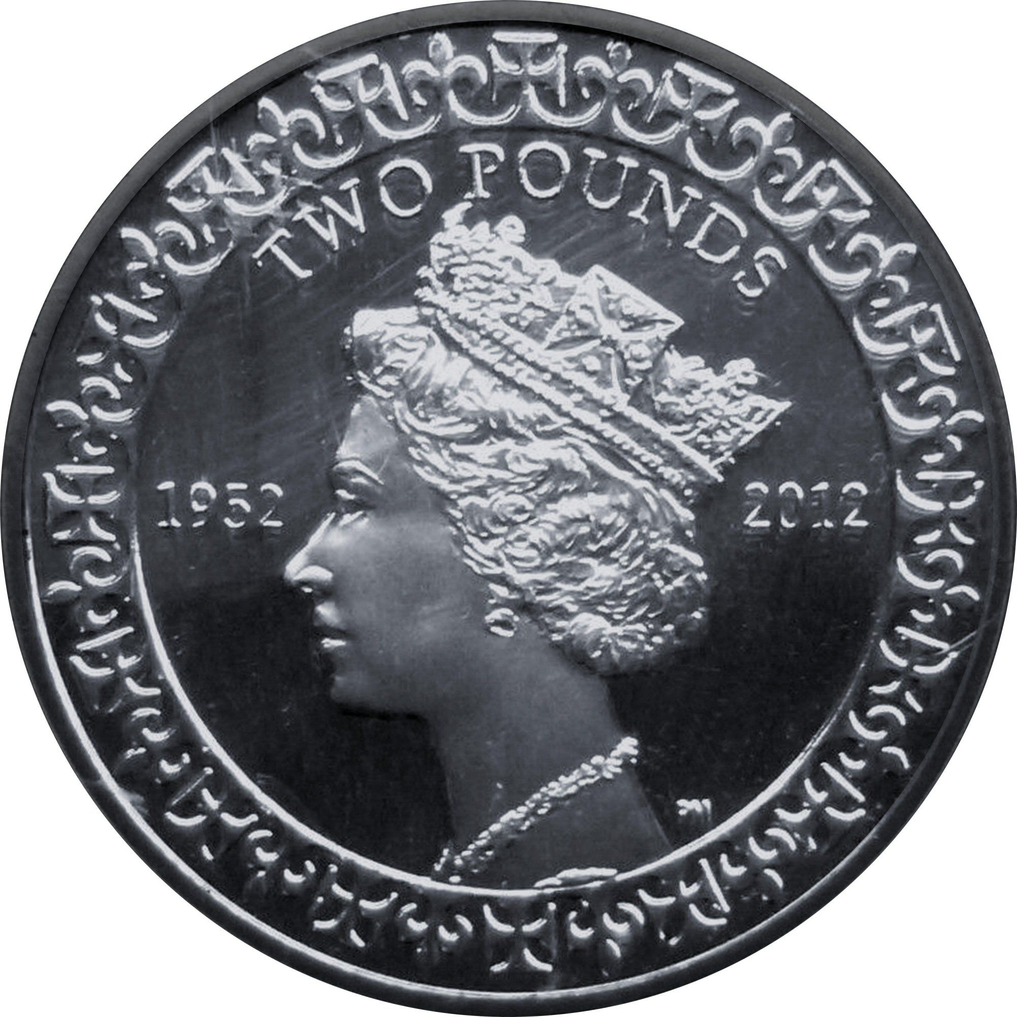 British Indian Ocean Territory 2 Pounds - Elizabeth II Diamond Jubilee; Silver