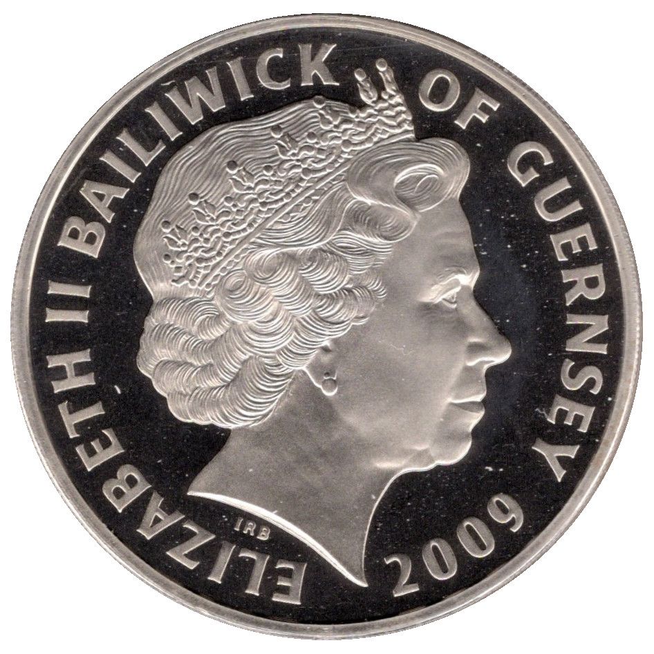 Guernsey 5 Pounds - Elizabeth II Royal Navy - Henry VIII obverse