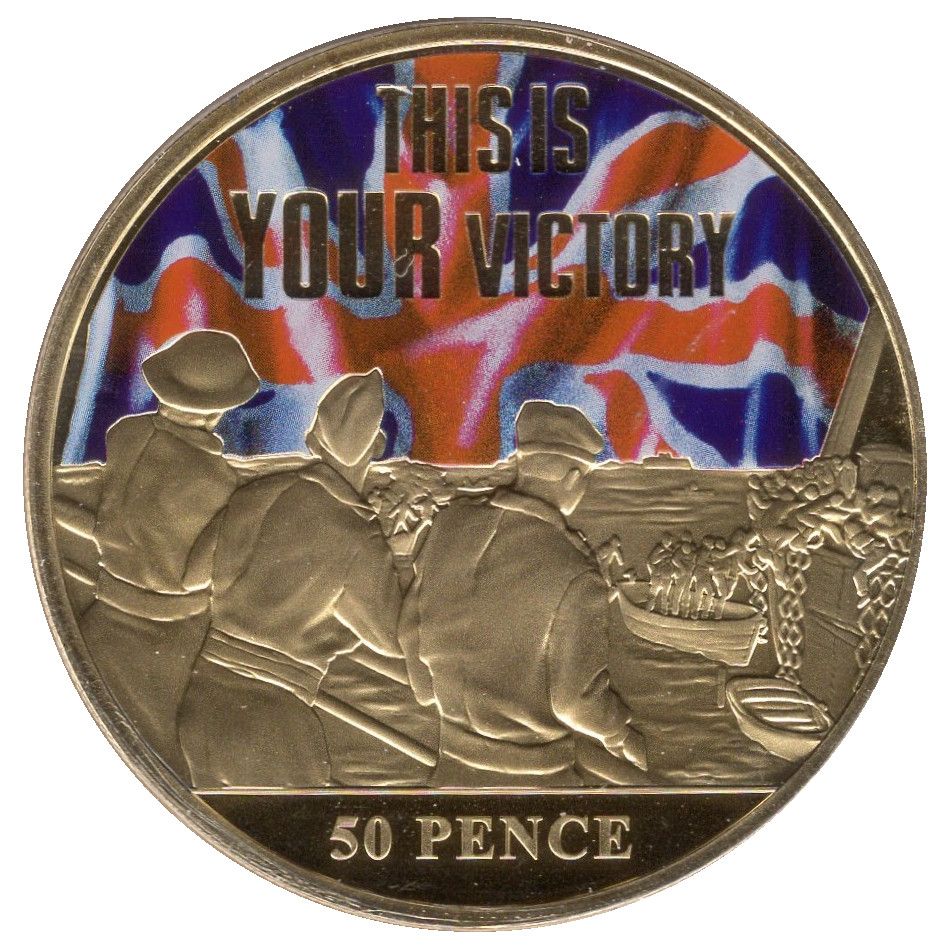 Jersey 50 Pence - Elizabeth II Dunkirk Evacuation