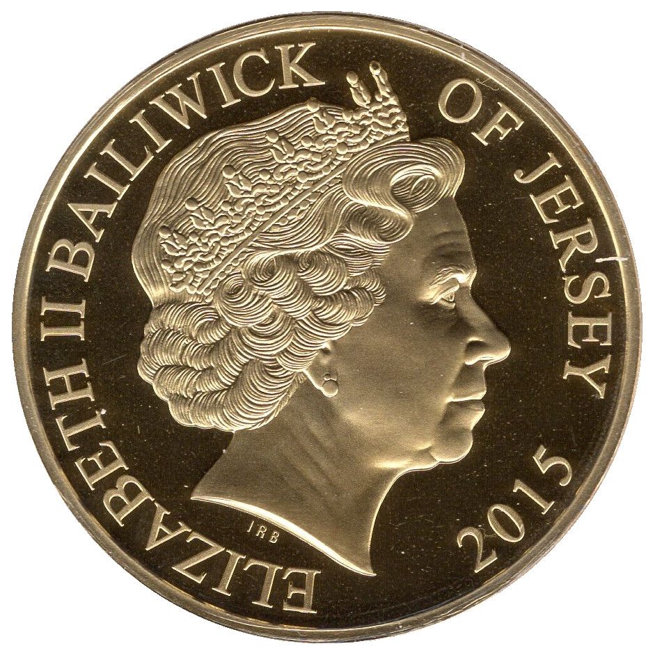Jersey 50 Pence - Elizabeth II Normandy Landings obverse