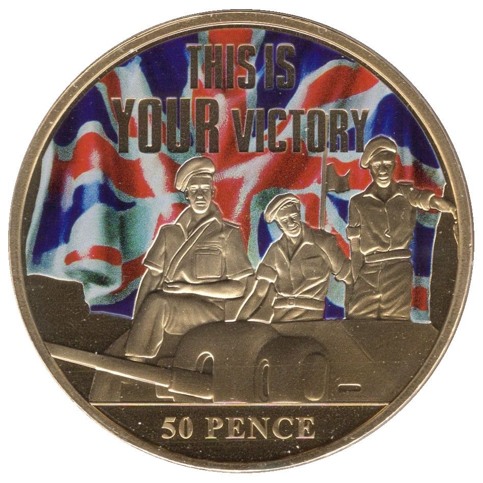 Jersey 50 Pence - Elizabeth II Deserts Rats