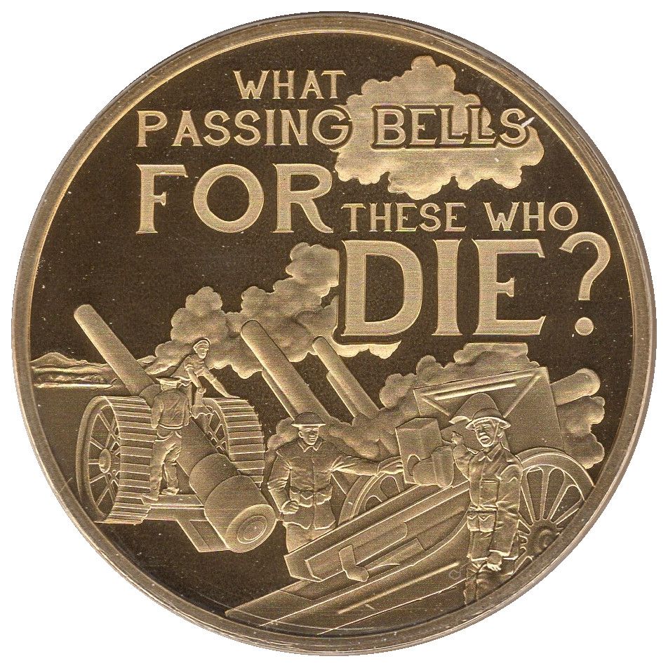 Jersey 50 Pence - Elizabeth II WWI - Battle of Verdun reverse