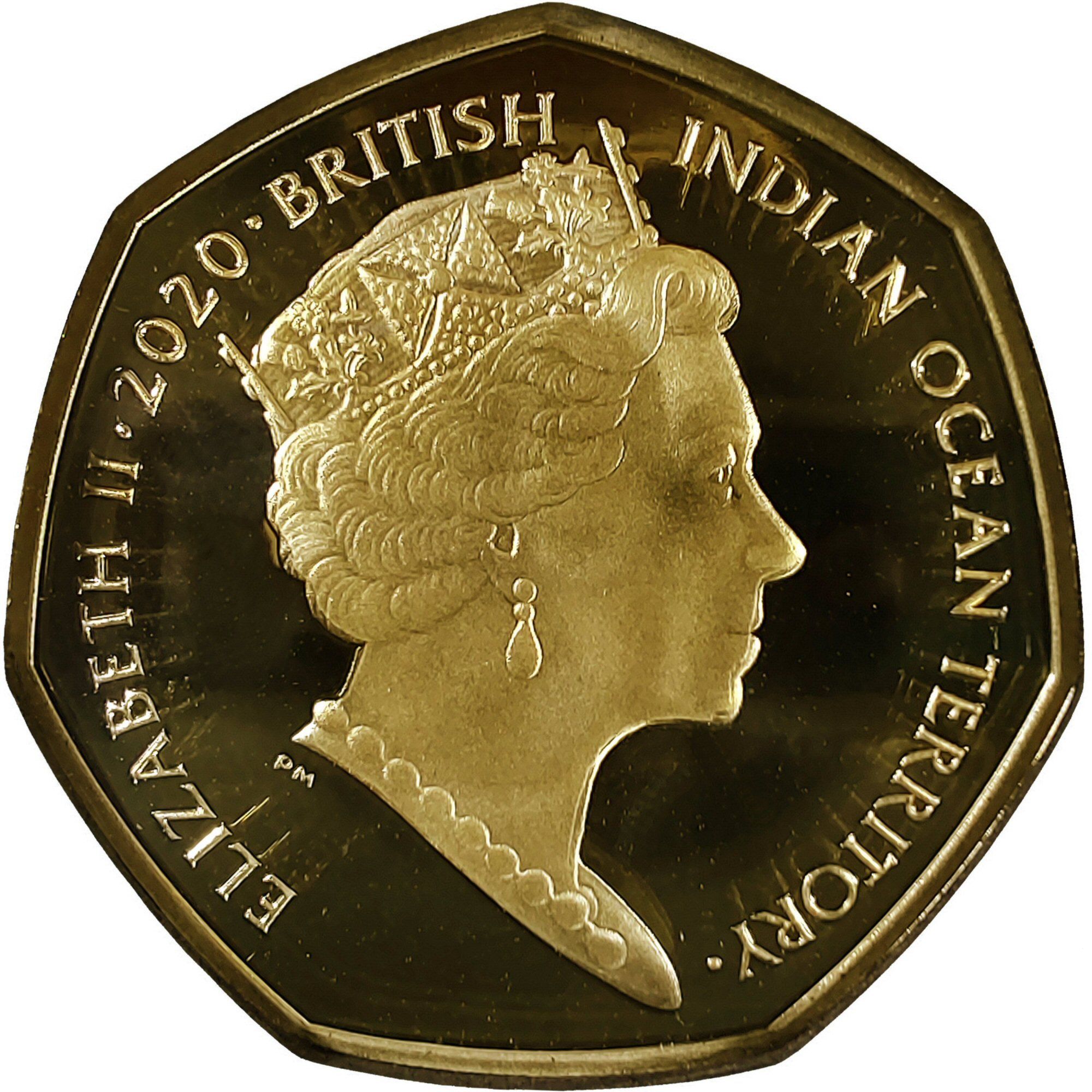British Indian Ocean Territory 50 Pence - Elizabeth II Father Christmas; Gold obverse