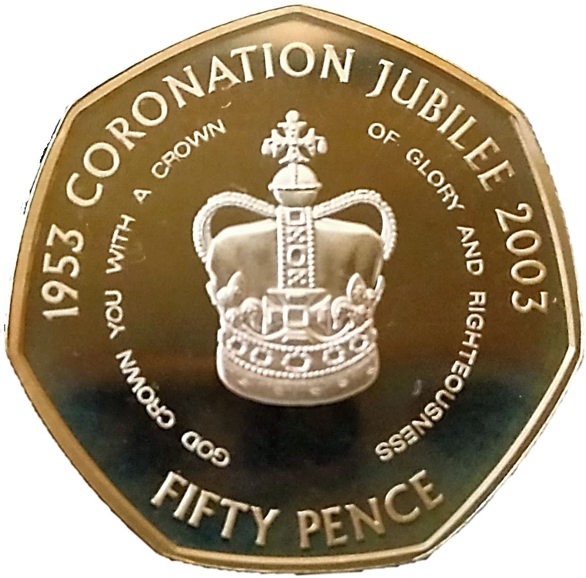 Guernsey 50 Pence - Elizabeth II Coronation Jubilee; Silver Proof