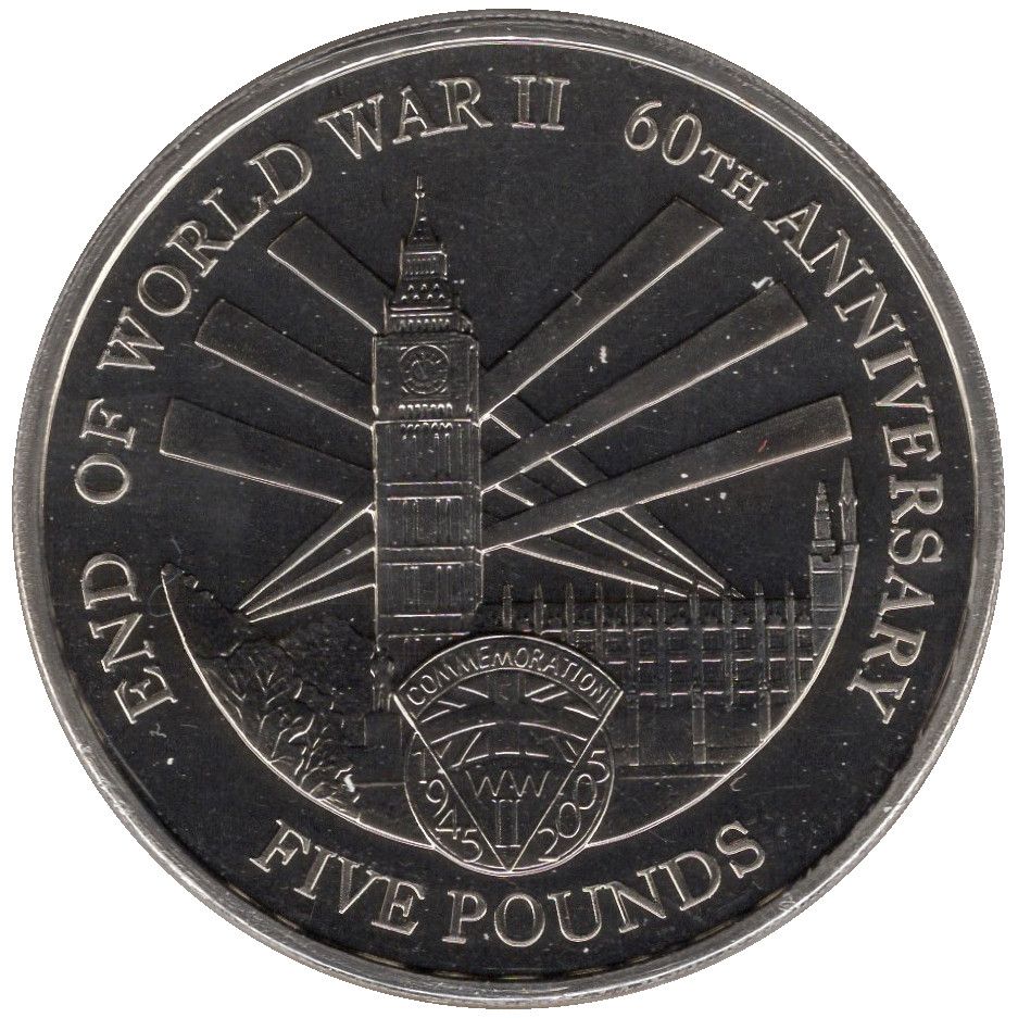 Jersey 5 Pounds - Elizabeth II End of WWII - Big Ben