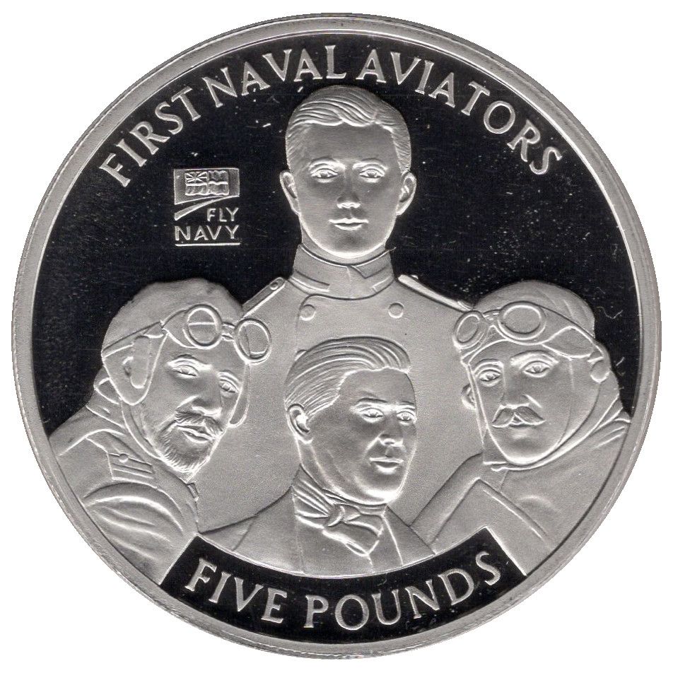 Jersey 5 Pounds - Elizabeth II Naval Aviation - First Naval Aviators reverse