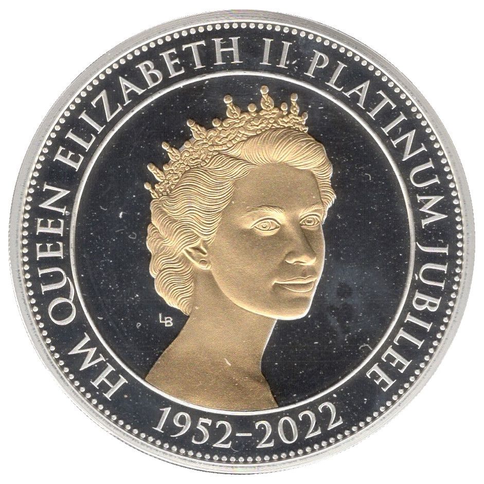 Jersey 5 Pounds - Elizabeth II Platinum Jubilee; Silver proof