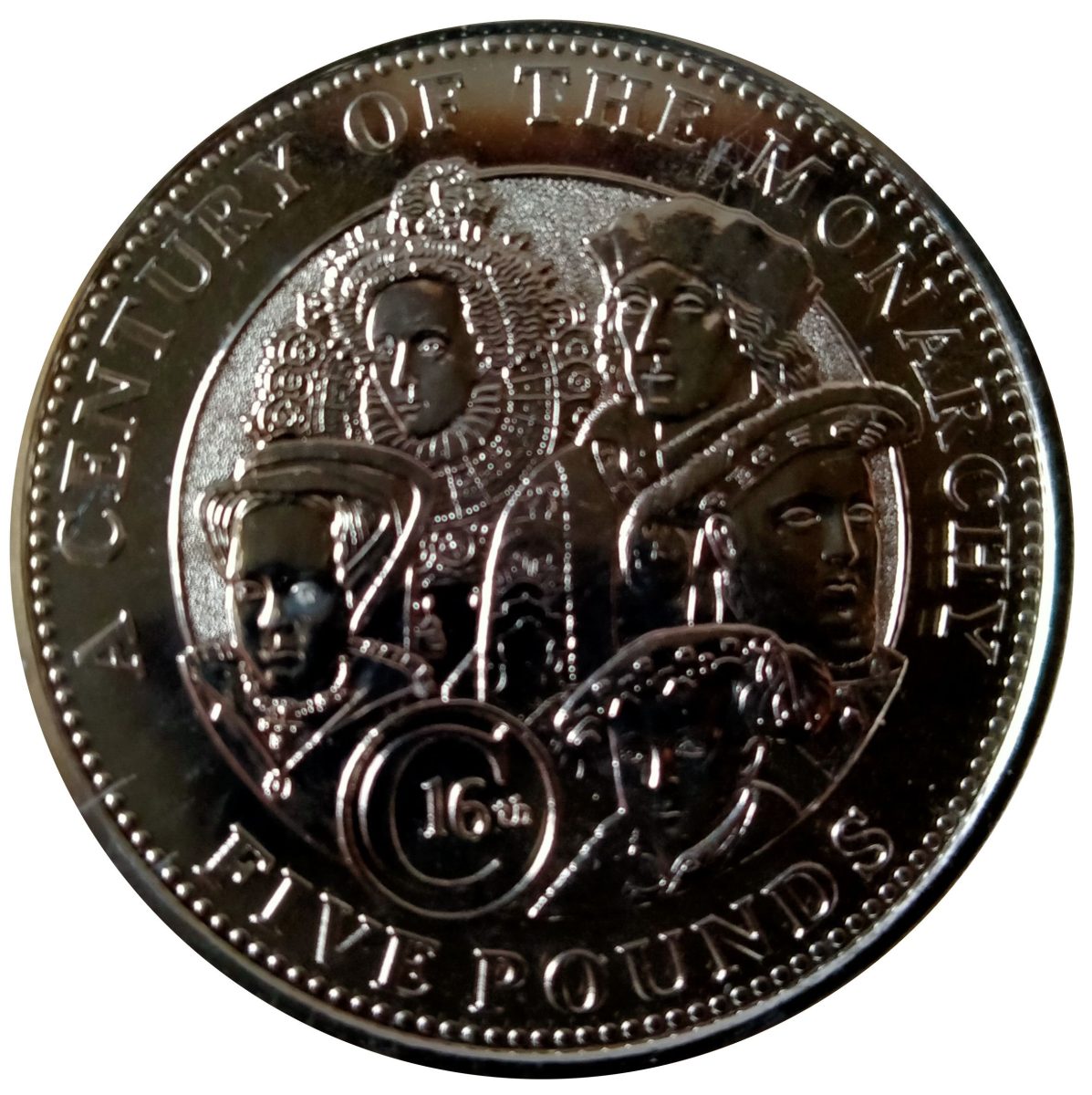 Guernsey 5 Pounds - Elizabeth II 16th Century Monarchs