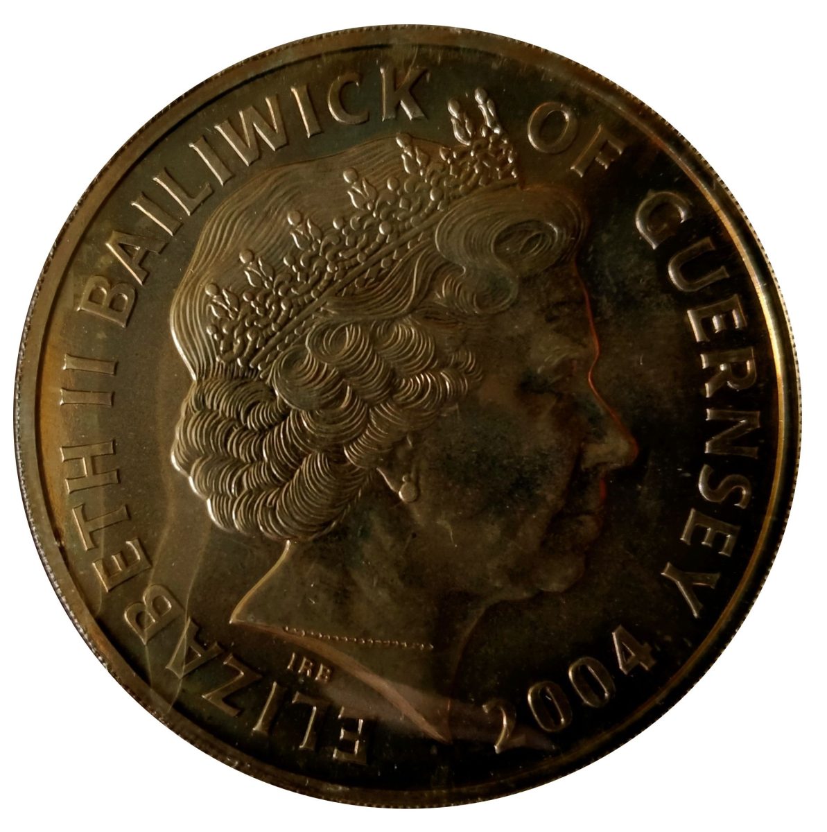 Guernsey 5 Pounds - Elizabeth II 60th anniversary of D-Day obverse
