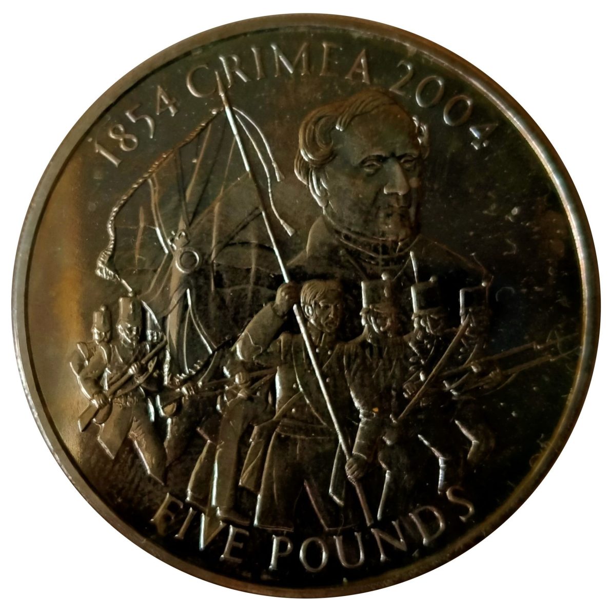 Guernsey 5 Pounds - Elizabeth II Crimea War reverse