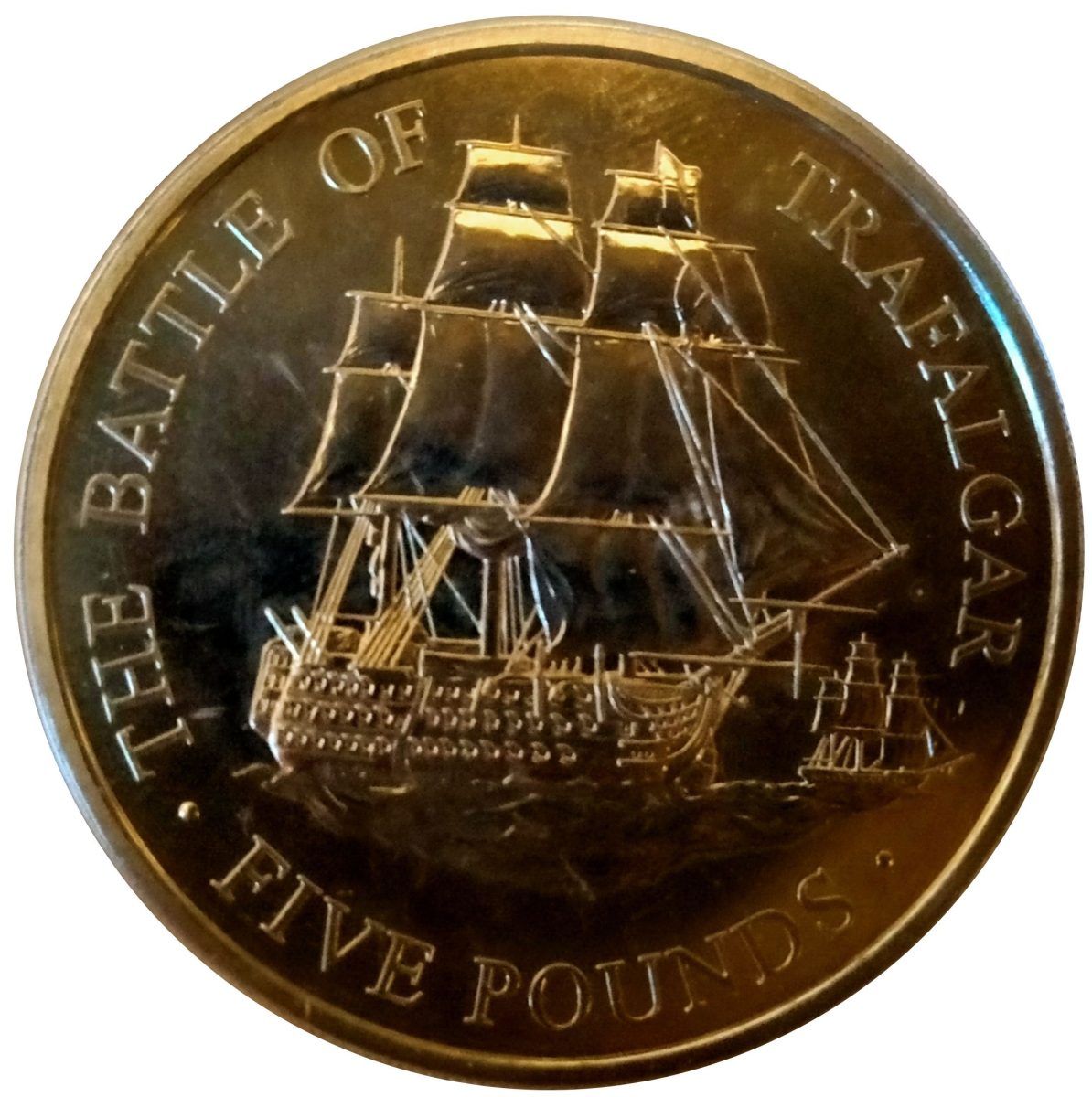 Guernsey 5 Pounds - Elizabeth II The Battle of Trafalgar