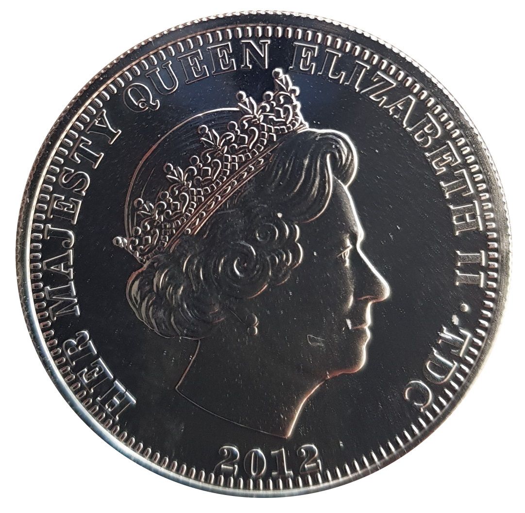 Tristan da Cunha 1 Crown - Elizabeth II 4th portrait; On Land obverse