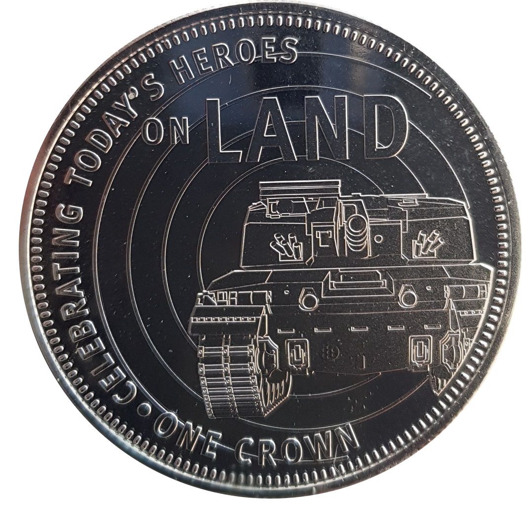 Tristan da Cunha 1 Crown - Elizabeth II 4th portrait; On Land