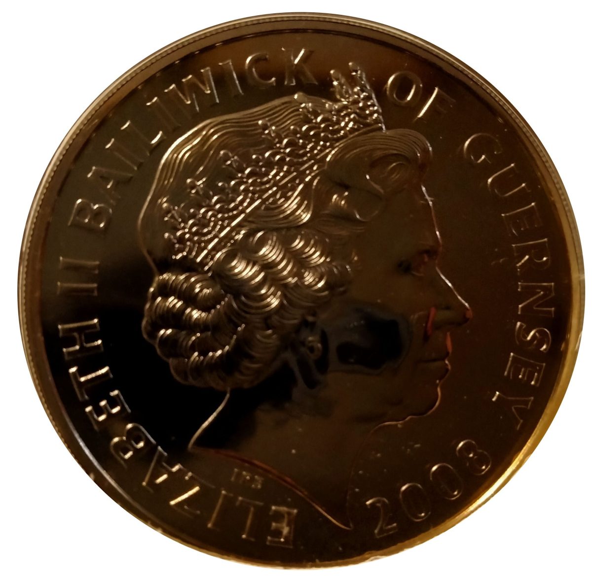 Guernsey 5 Pounds - Elizabeth II Royalty and the RAF obverse