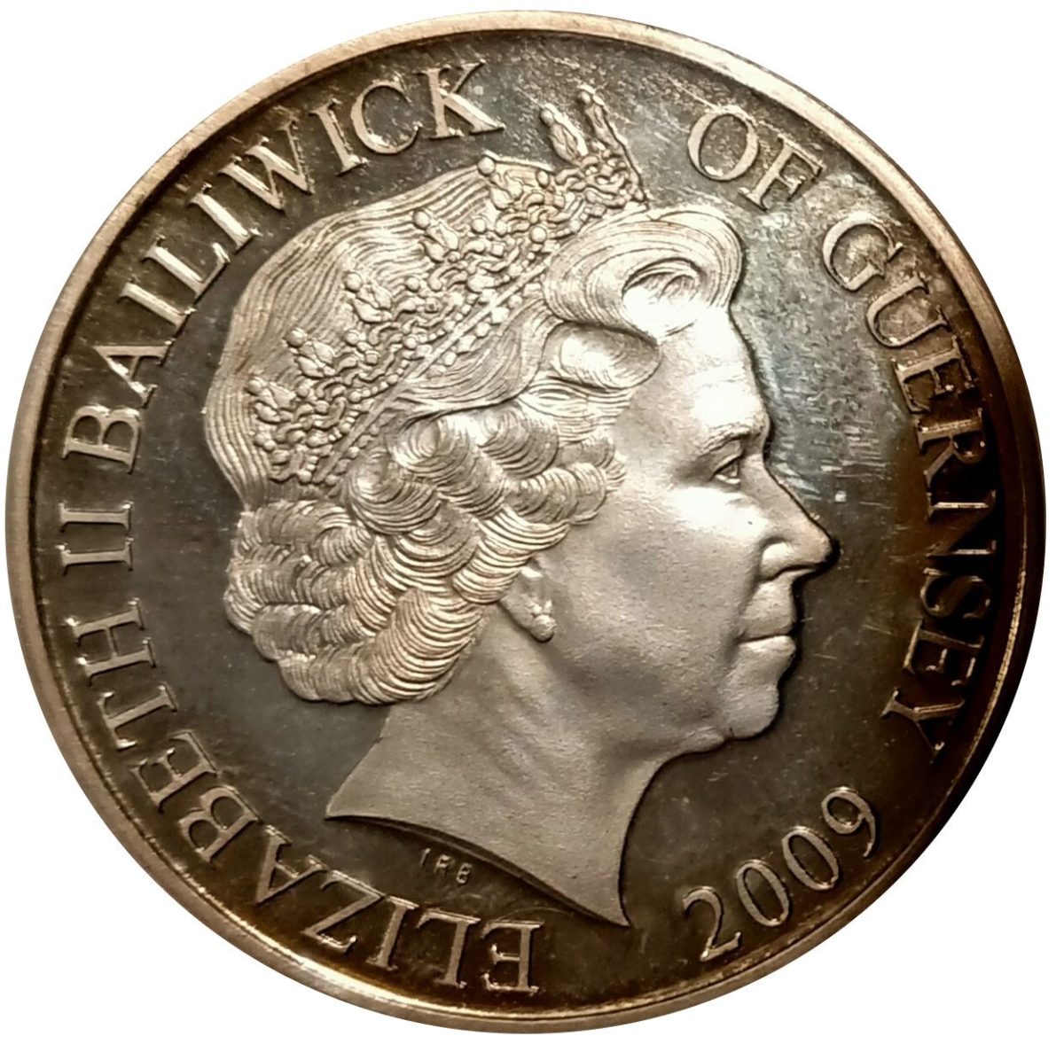 Guernsey 5 Pounds - Elizabeth II Concorde obverse