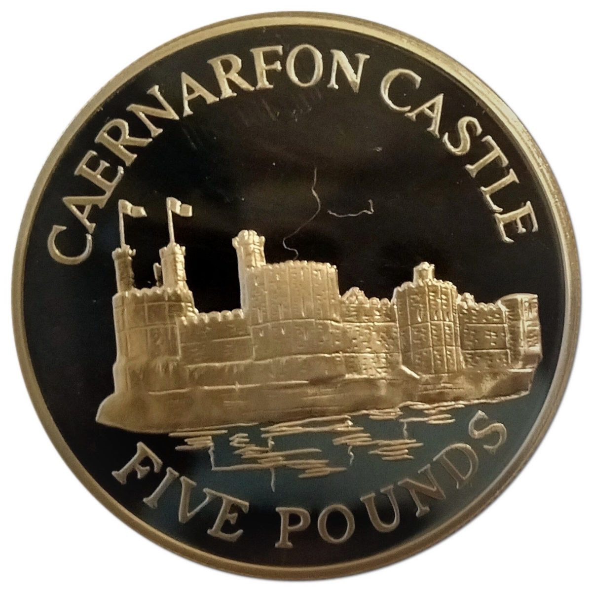 Guernsey 5 Pounds - Elizabeth II Caernarfon Castle