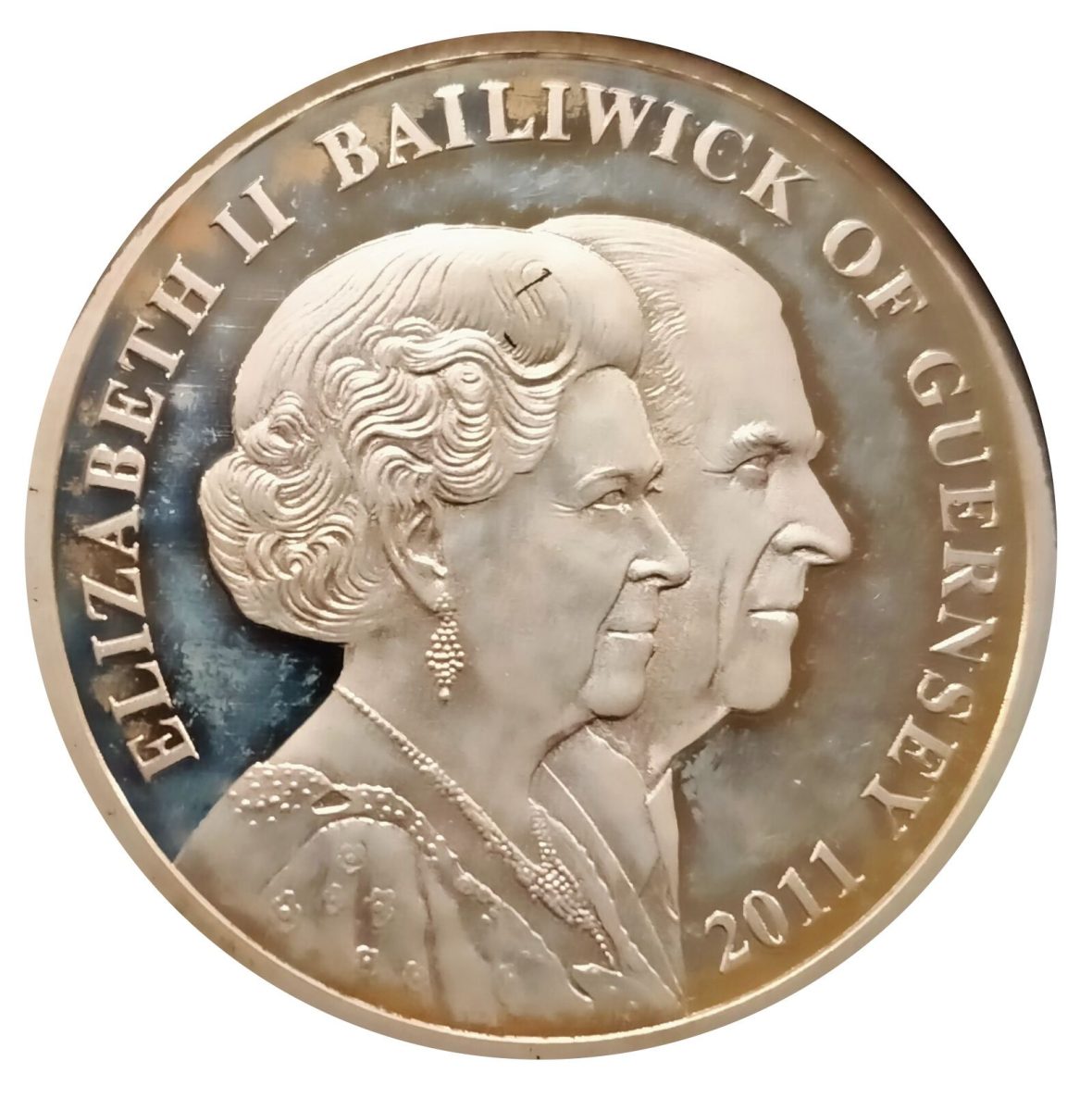Guernsey 2 Pounds - Elizabeth II Lifetime of services obverse