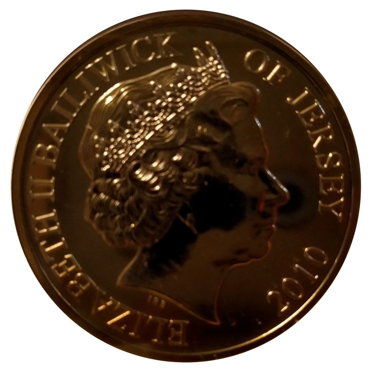Jersey 5 Pounds - Elizabeth II DBF: Ginger Lacey obverse