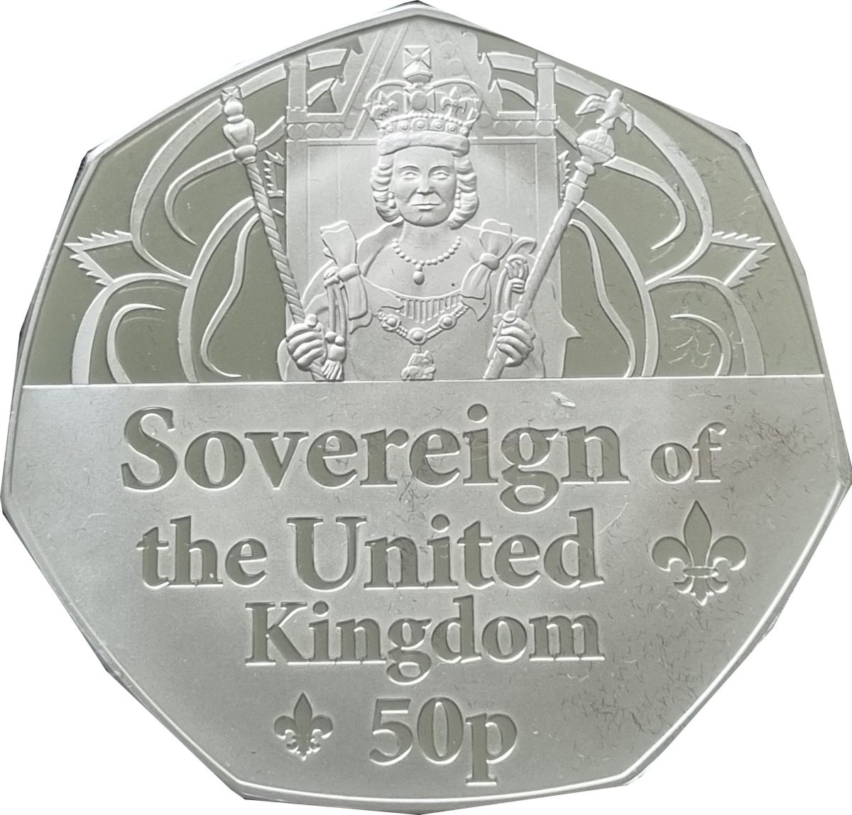 Guernsey 50 pence - Elizabeth II platinum jubilee reverse