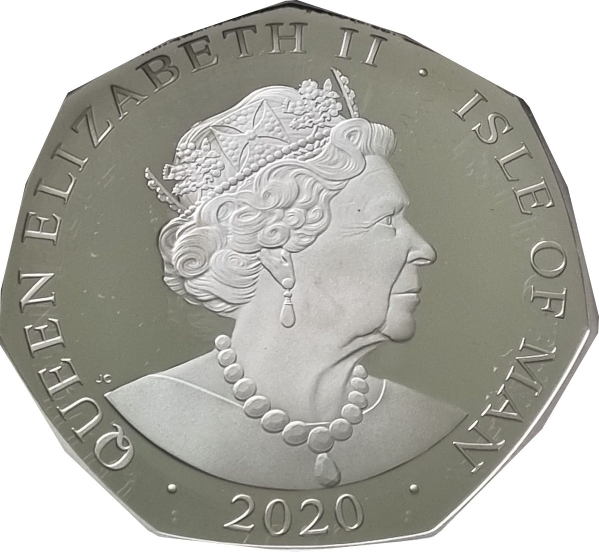 Isle of Man 50 pence - Elizabeth II VE Day obverse