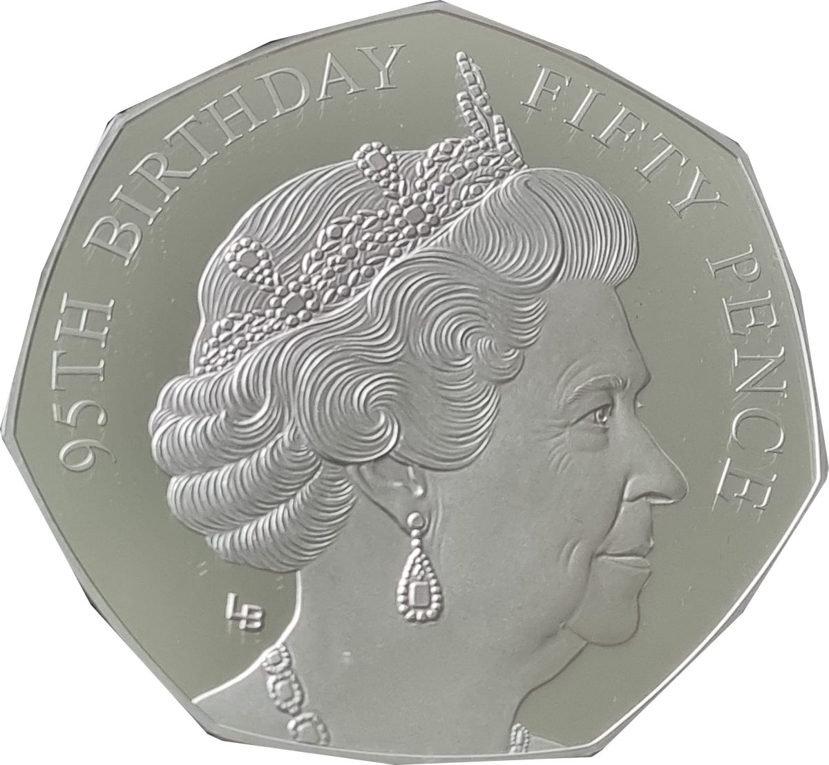Isle of Man 50 Pence - Elizabeth II 95th Birthday - Bust from 2000; big diameter