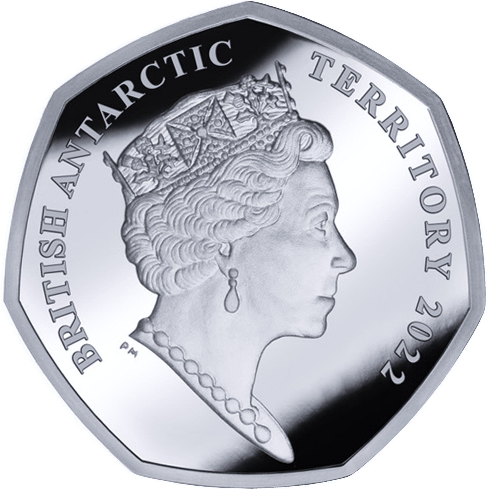 British Antarctic Territory 50 Pence - Elizabeth II Fram; Silver obverse