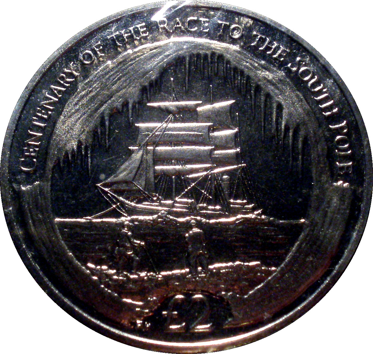 South Georgia and the South Sandwich Islands 2 Pounds - Elizabeth II Race to the South Pole