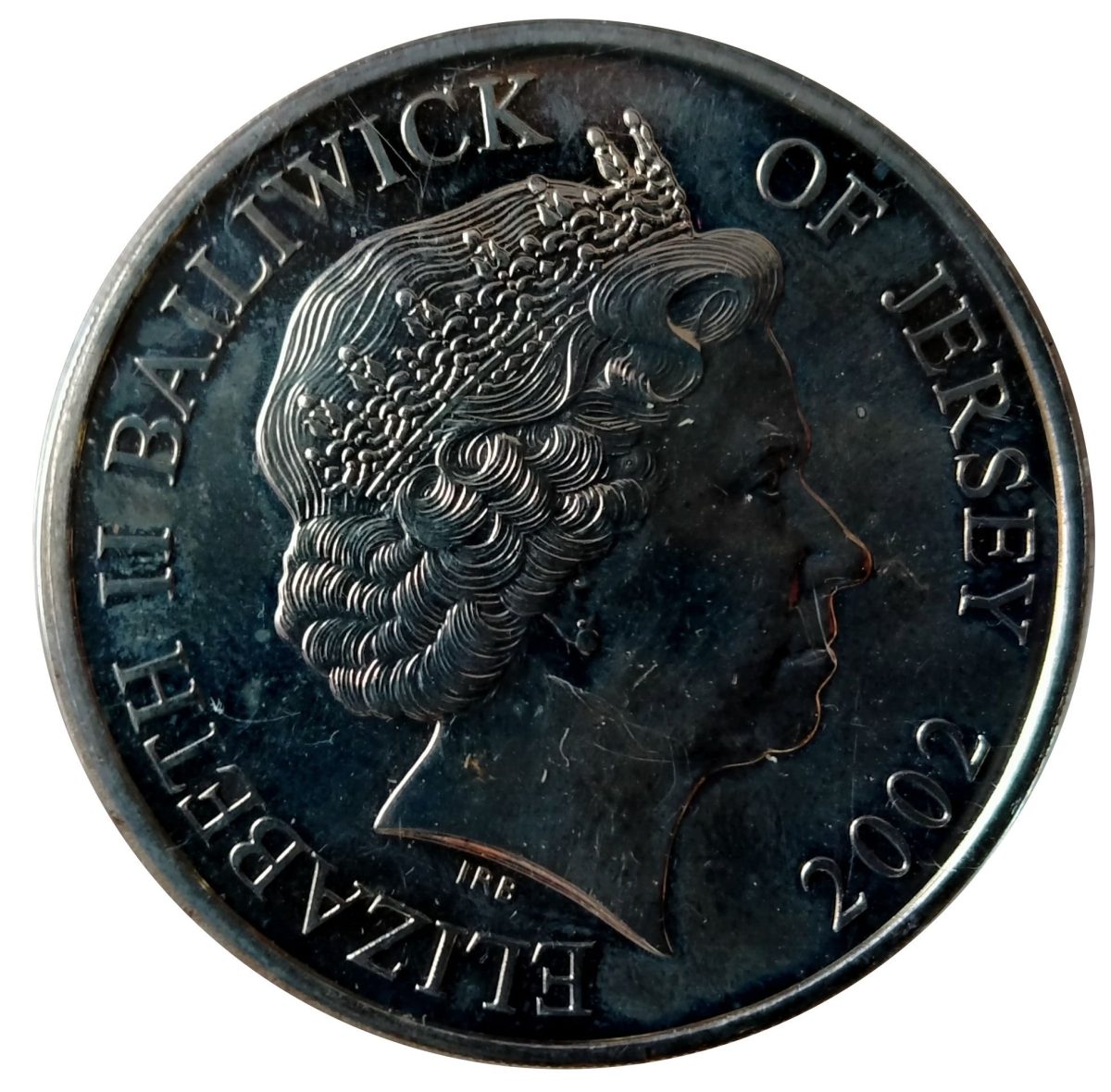 Jersey 5 Pounds - Elizabeth II Duke of Wellington obverse