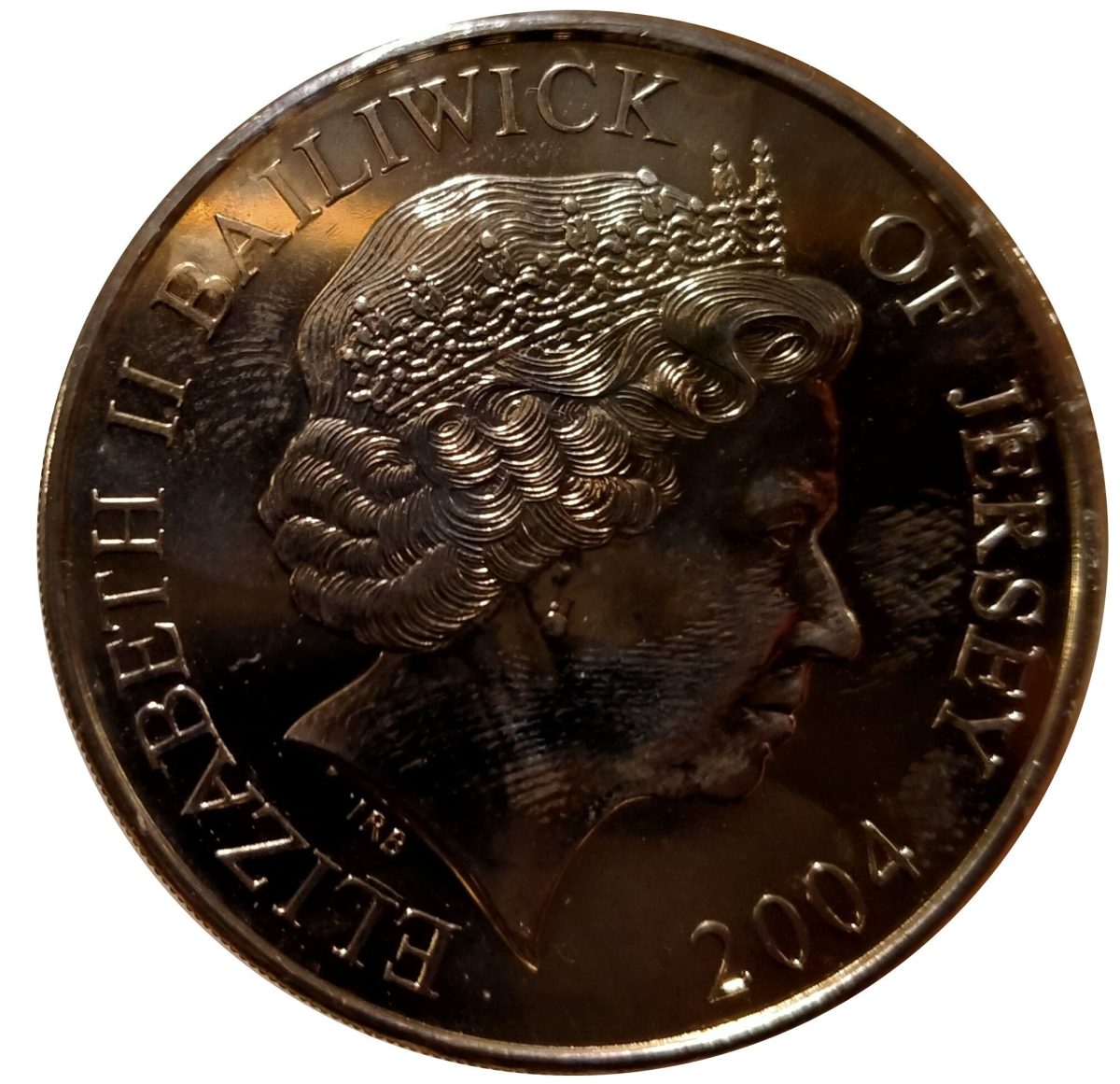 Jersey 5 Pounds - Elizabeth II D-Day obverse