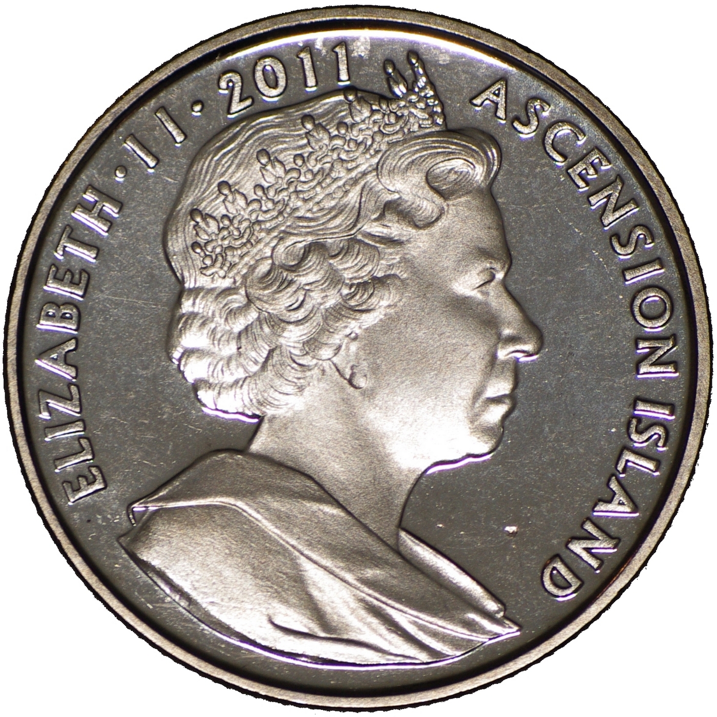 Ascension Island 2 Pounds - Elizabeth II Royal Wedding obverse