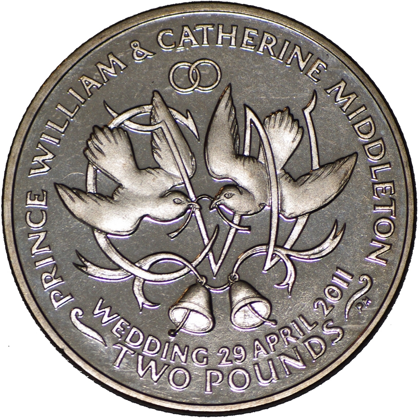 Ascension Island 2 Pounds - Elizabeth II Royal Wedding