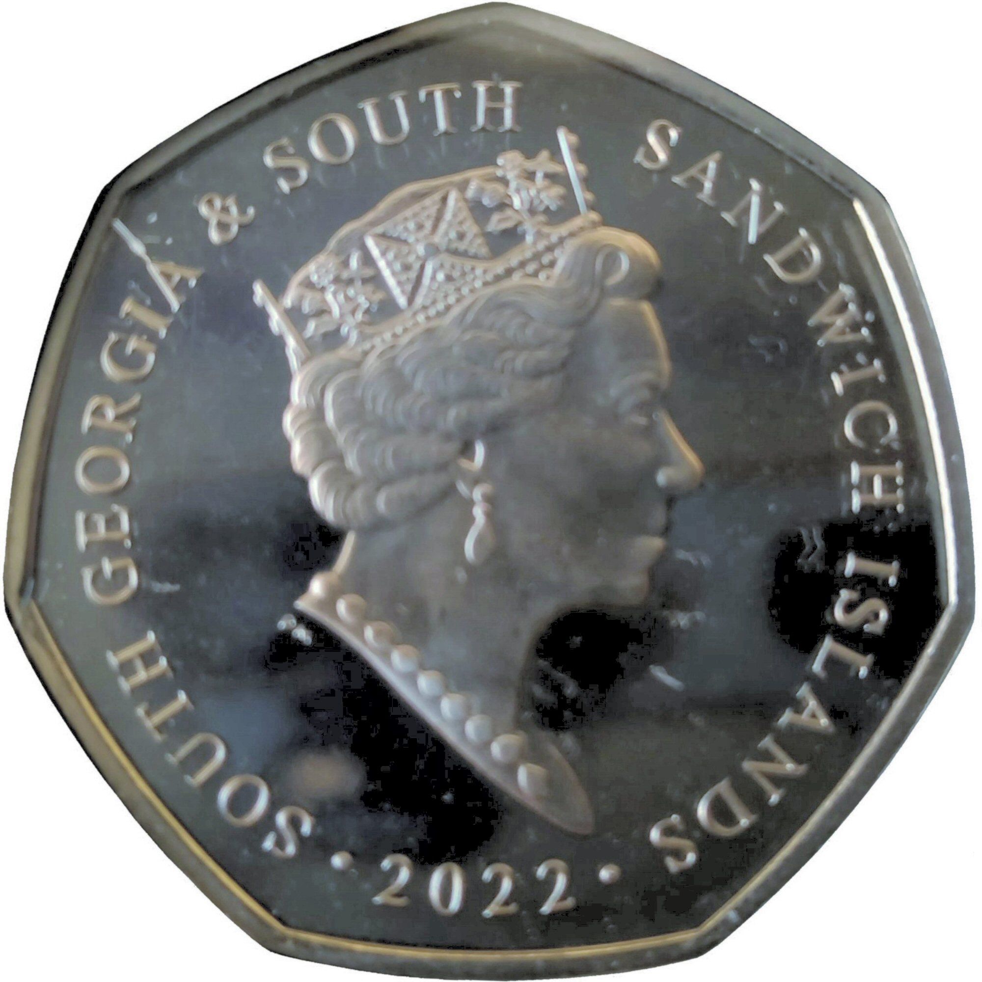 South Georgia and the South Sandwich Islands 50 Pence - Elizabeth II Moltke obverse