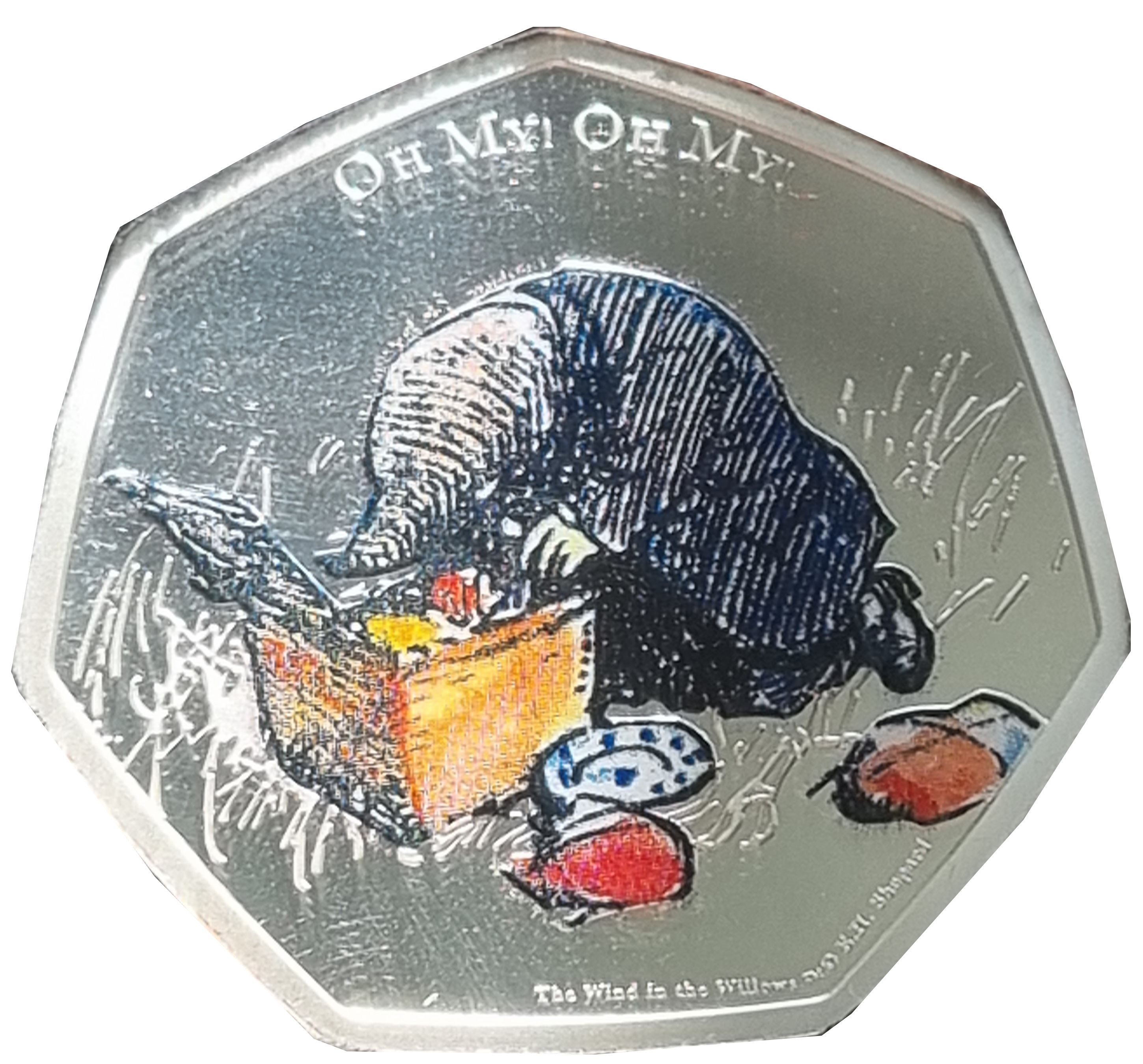 Ascension Island 50 Pence - Elizabeth II wind in the willows reverse