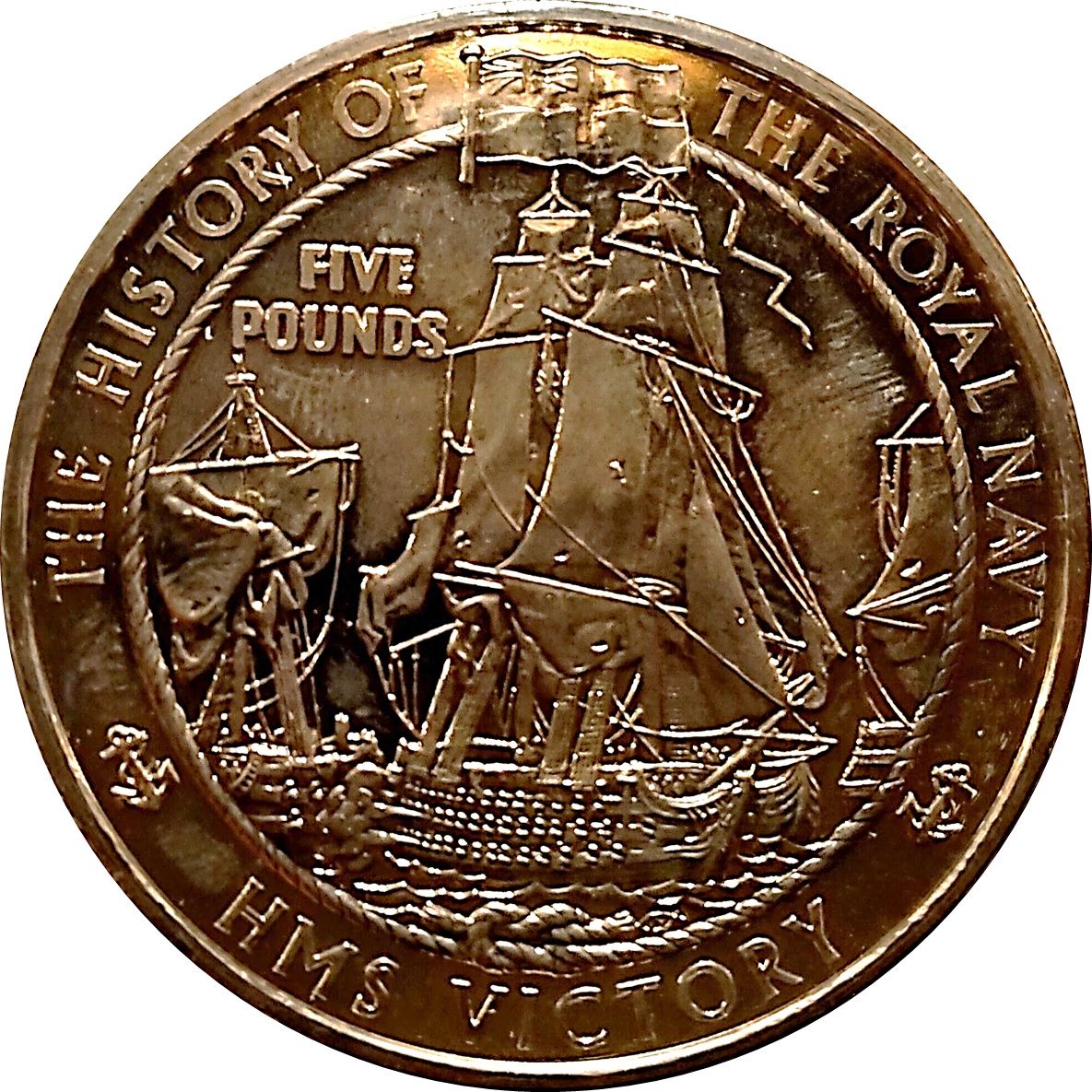 Jersey 5 Pounds - Elizabeth II HMS Victory reverse