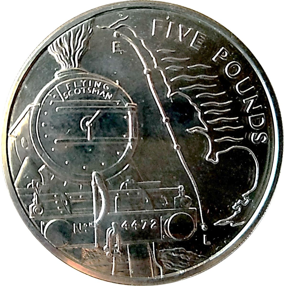 Jersey 5 Pounds - Elizabeth II Flying Scotsman reverse