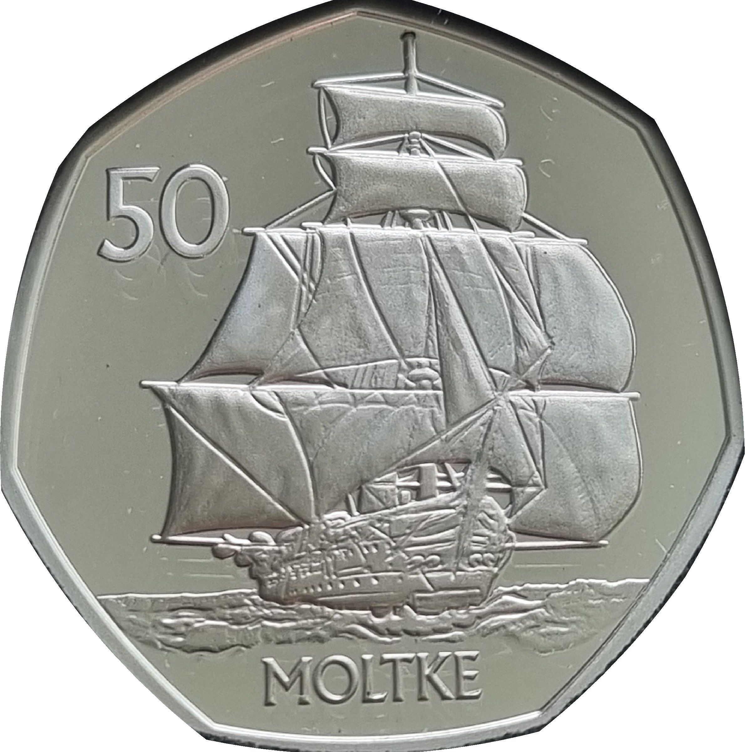 South Georgia and the South Sandwich Islands 50 pence - Elizabeth II Moltke