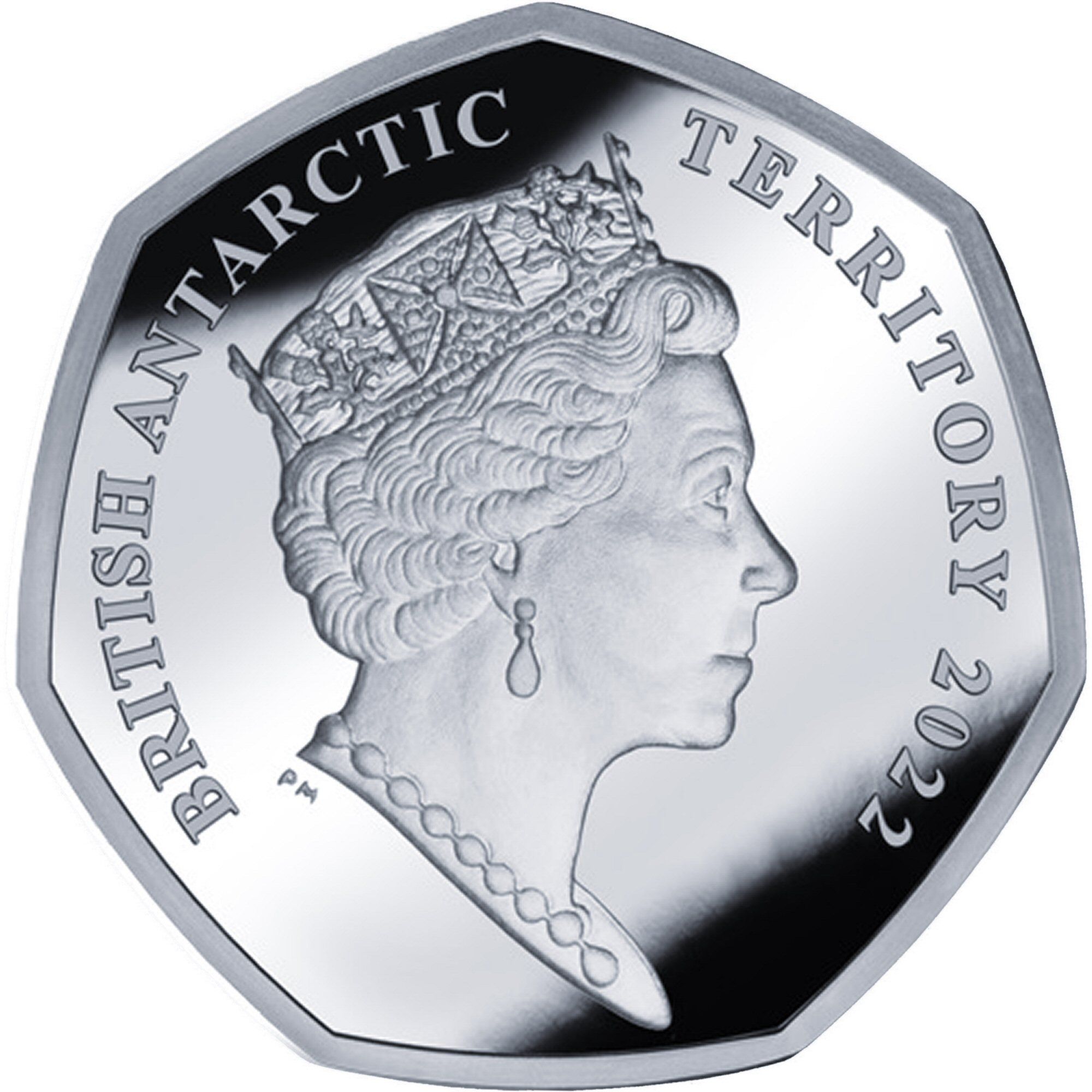 British Antarctic Territory 50 Pence - Elizabeth II Endurance; Silver obverse