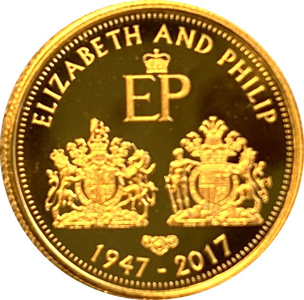 Tristan da Cunha ¼ Sovereign - Elizabeth II Platinum Wedding Anniversary